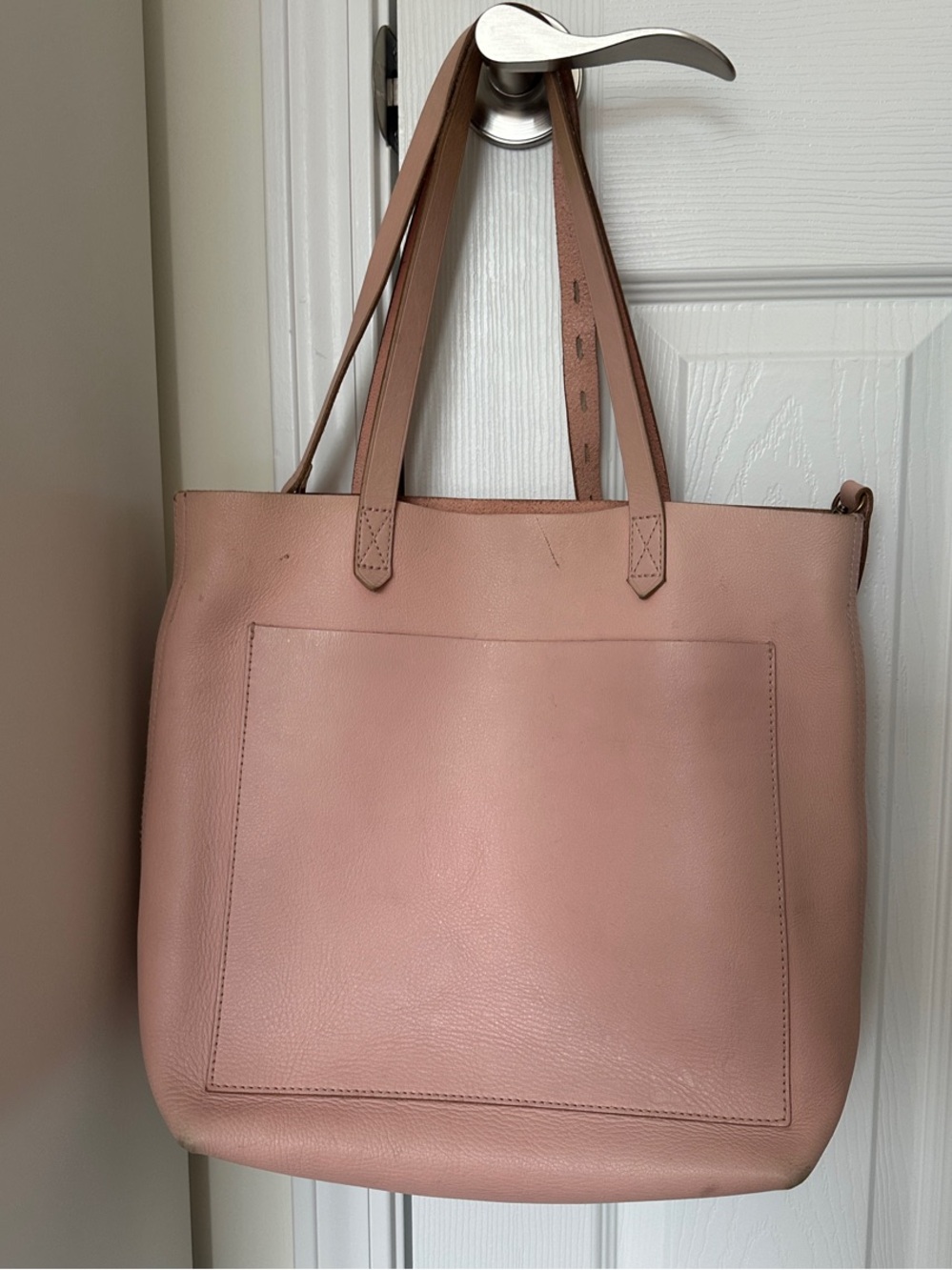 Madewell Blush Leather transporter Tote